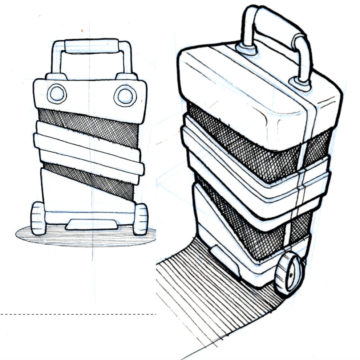 This 2D and 3D sketch demonstrates the effective use of Thick & Thin lines